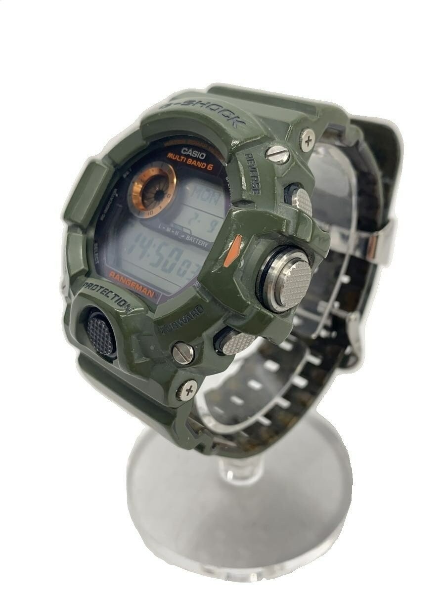 Casio G-Shock GW-9400CMJ-3JR Rangeman Green Camo Solar Wristwatch No Box Used JP