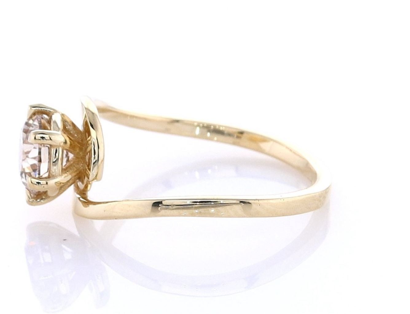 IGI Certified 1.02ct Natural Round Brilliant Cut Diamond Ring in 14K Yellow Gold