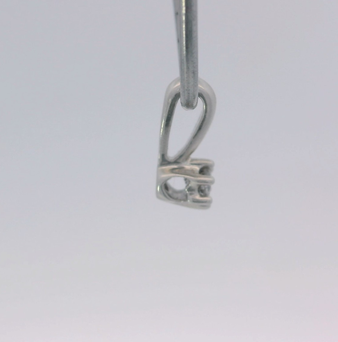 Sterling Silver Round Natural Diamond 0.02ctw G,I2 Solitaire Pendant