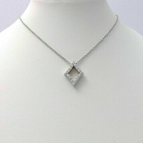 2CT Round Cut Moissanite Kite Shape Women’s Pendant 14k White Gold Plated Silver