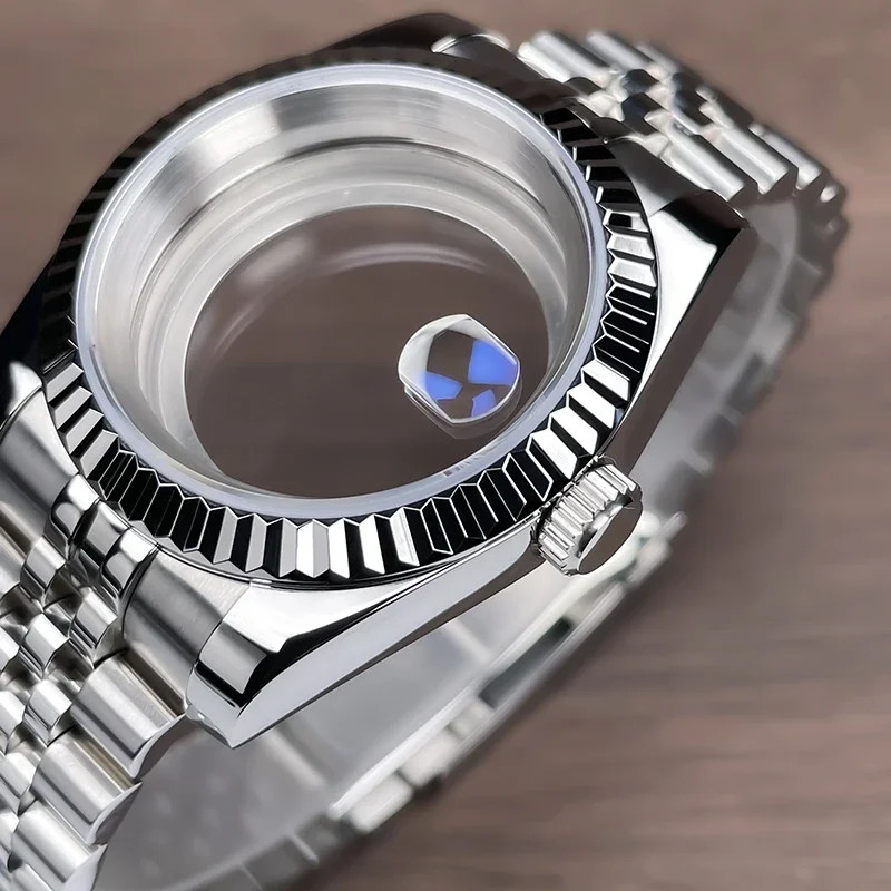 36mm/39mm NH35 Case Sapphire Glass Replacemet Part Fit NH35 Movement Watch Case
