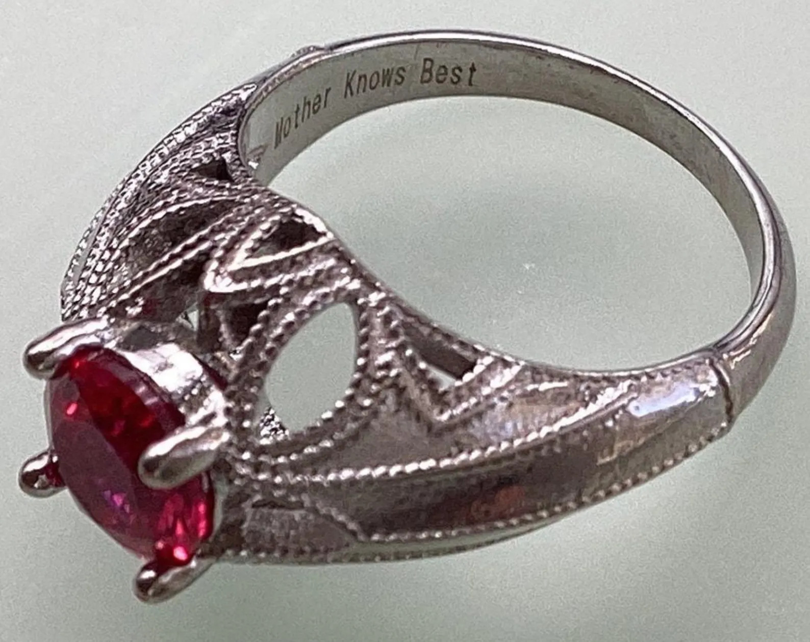 1ct Pink Sapphire Ring Antique 1950s Vintage Pinky Estate Size 6