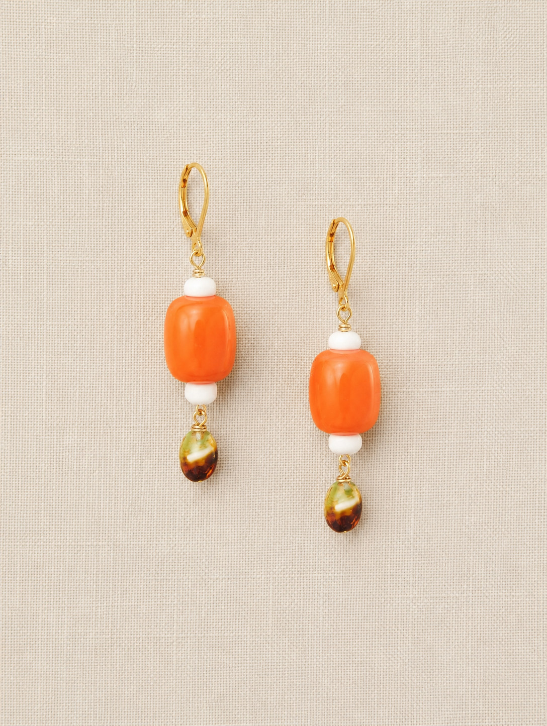 African Style Pendant Earrings OOAK Handcrafted
