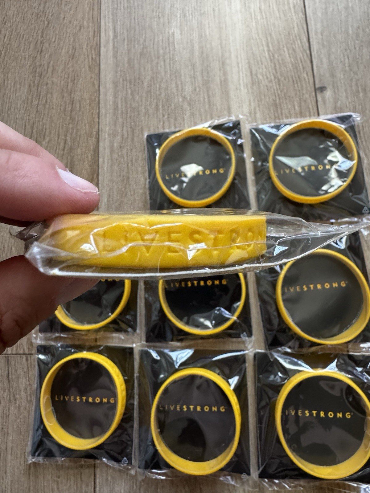 Lot of 9 – Nike Livestrong Authentic Bracelet NEW (Size L/G-XL) 8″/202 mm L – XL