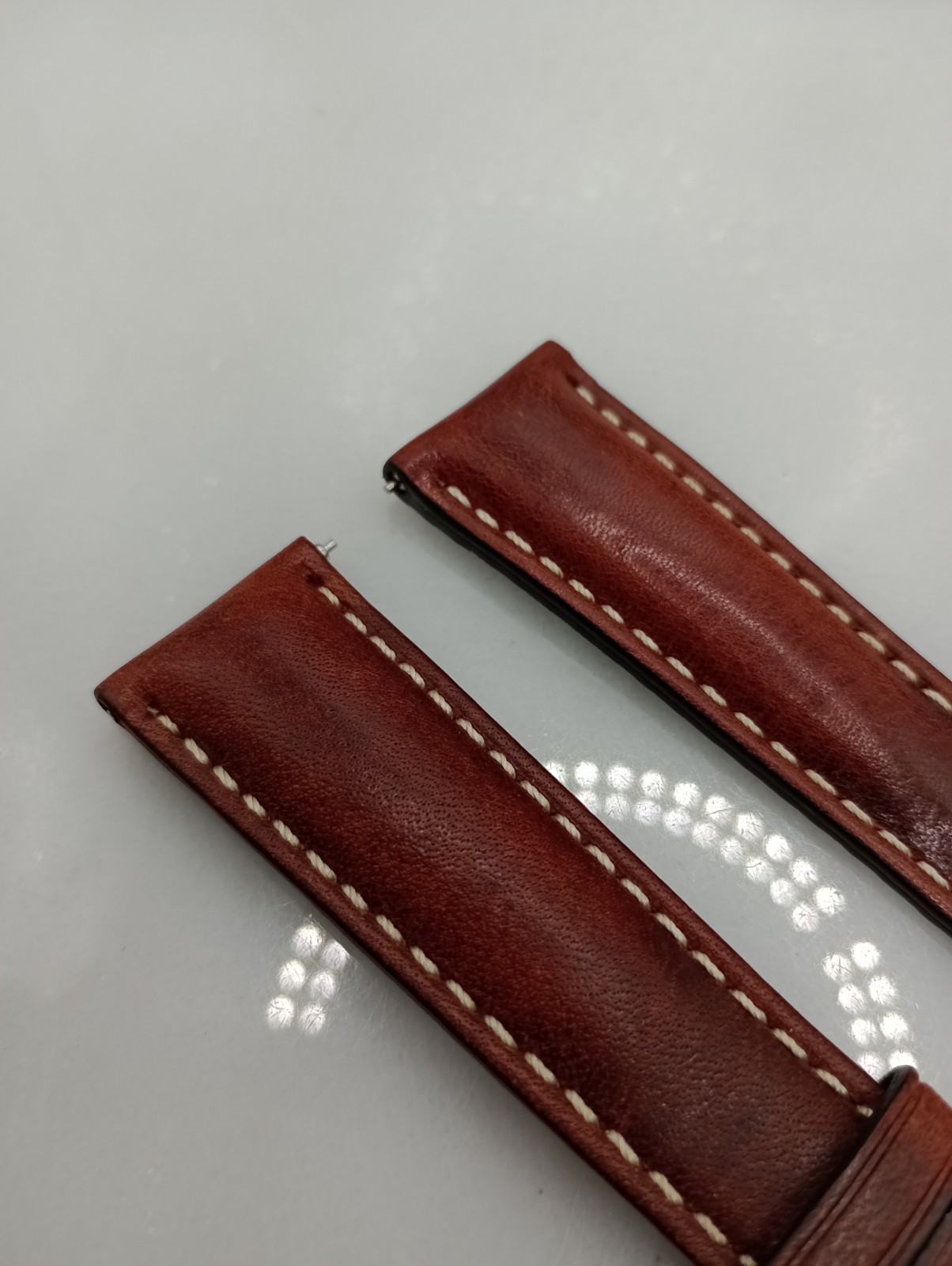 New Watchgecko Highley 20mm Italian Leather Handmade Brown Watch Strap 6B382