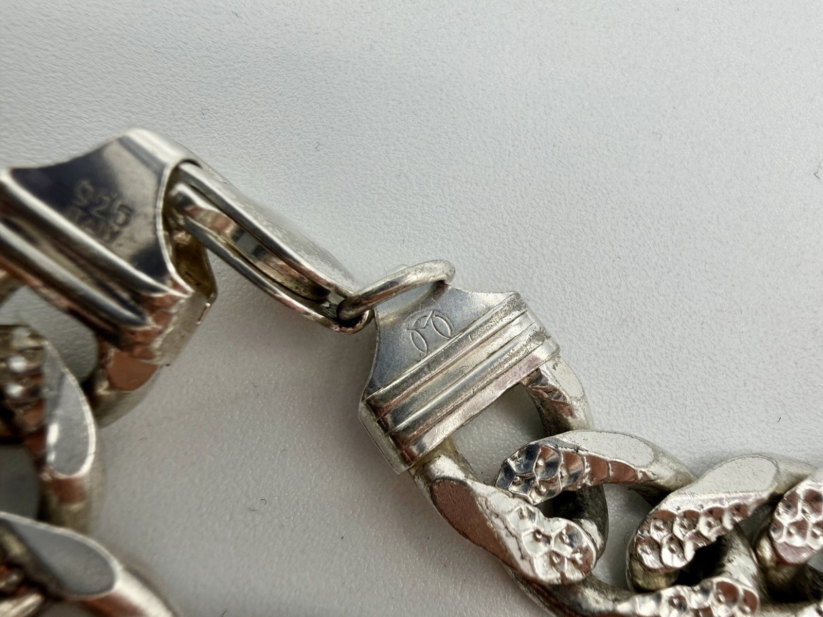 122g VTG Sterling Silver 925 Large Figaro Link Chain Necklace Heavy Size 21-1/2”