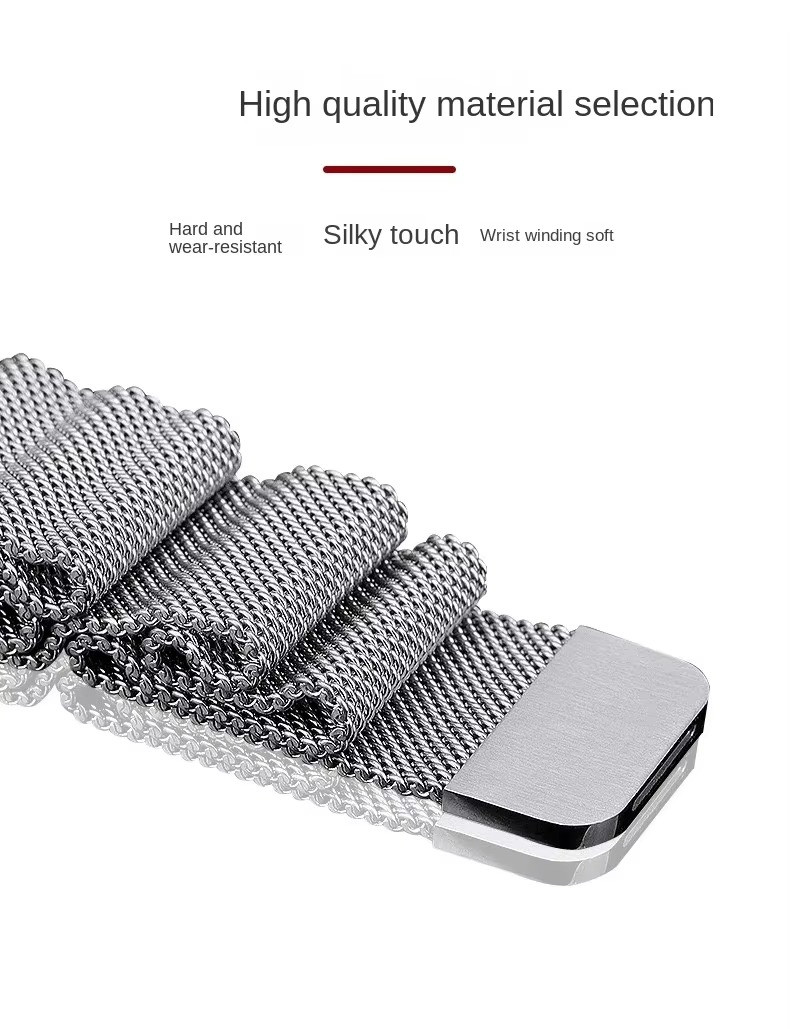 20mm 22mm Quick Fit Milanese Loop Bracelet Stainless Steel Watch Band Strap