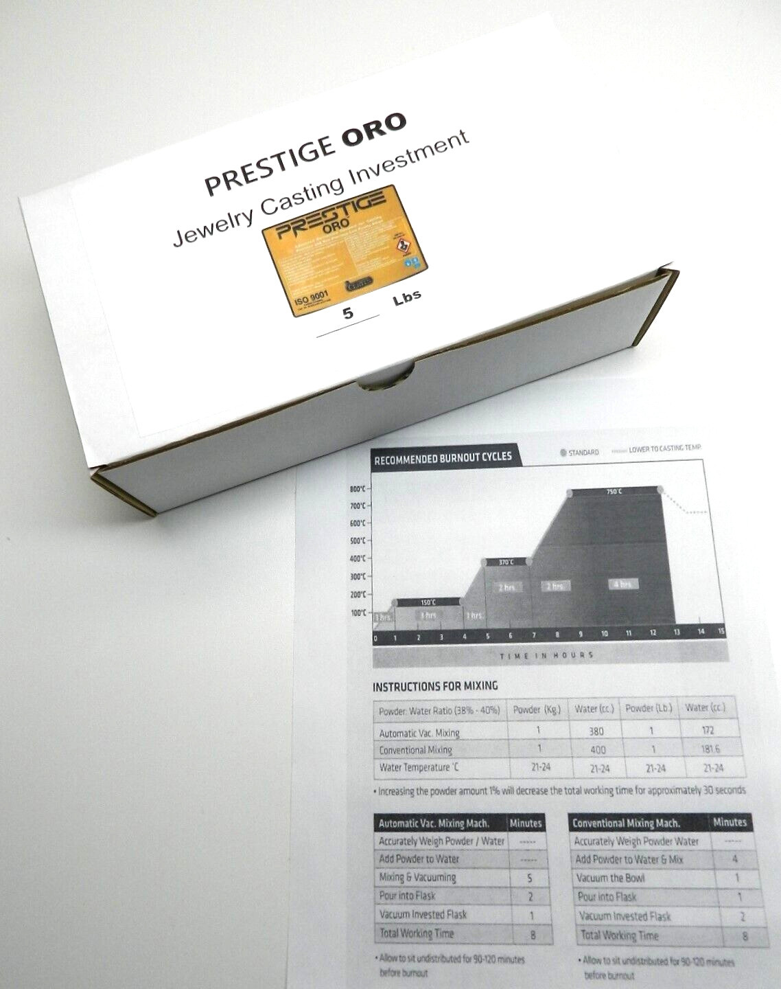 Jewelry Casting Powder Investment Jewelry Making Gold & Silver 5Lbs Prestige ORO