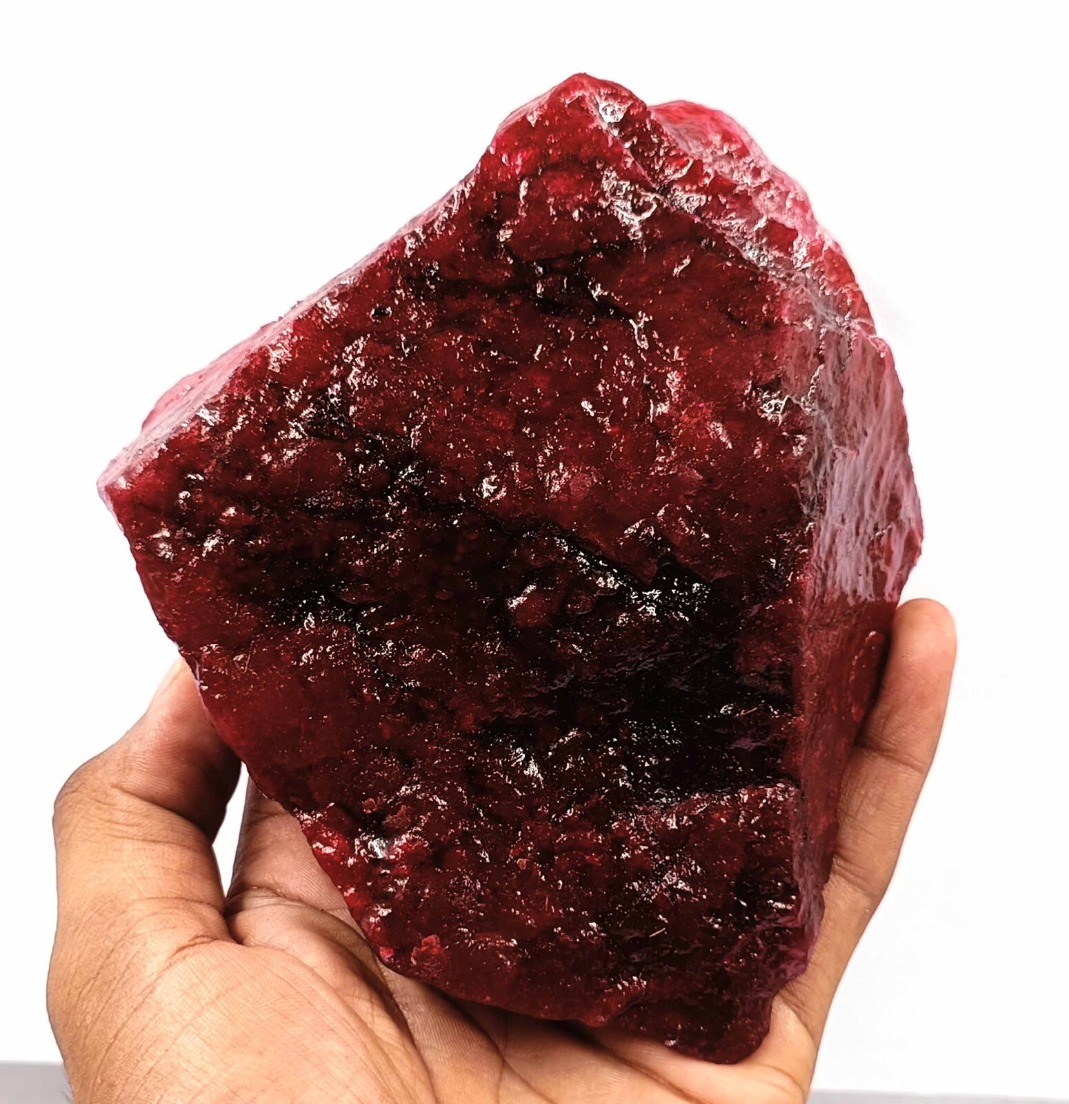 DYED NATURAL CERTIFIED 4195 CT AFRICAN ROUGH RED RUBY EARTH MINED GEMSTONE KKO