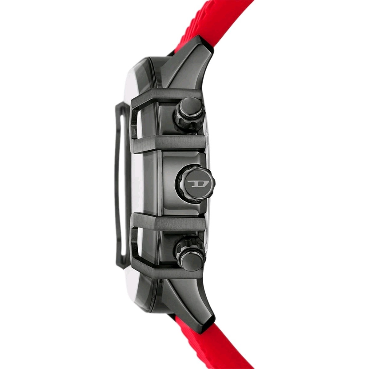 Diesel Men’s Quartz Chronograph Date Grey/Black Dial Red Silicone DZ4547