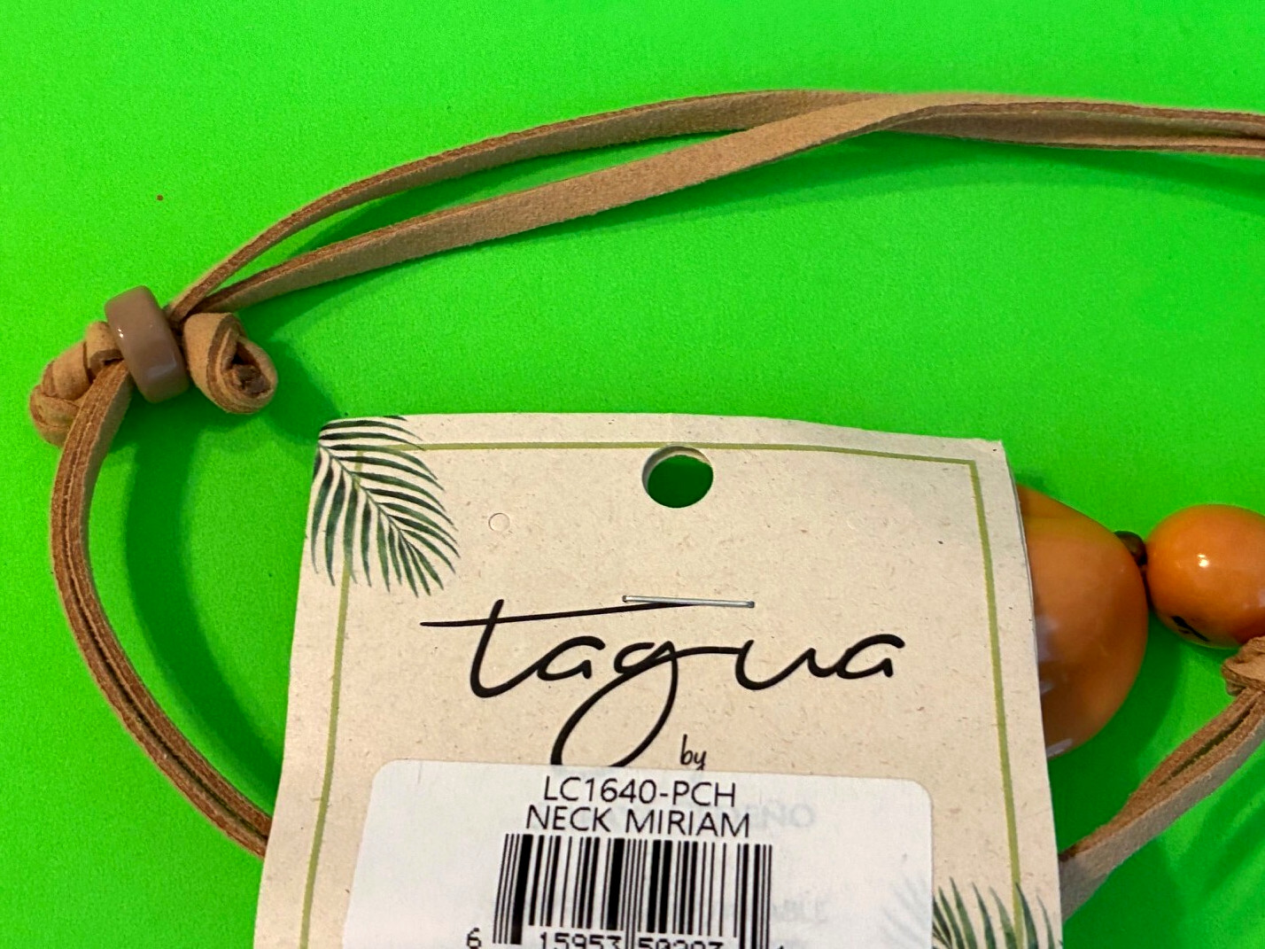 Tagua Nut Necklace Handmade Artisan Organic Beads from Ecuador TN-7
