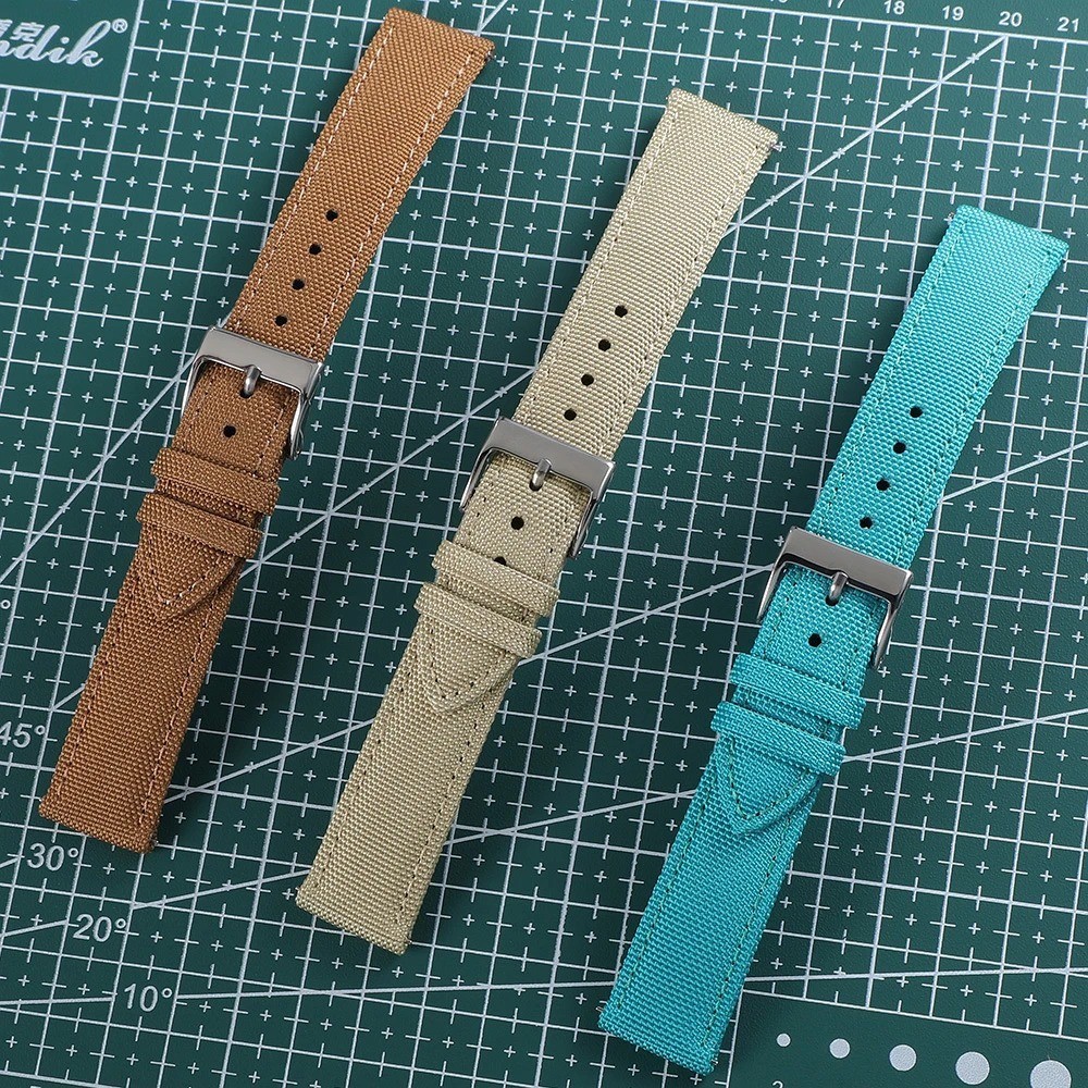 18mm 19mm 20mm 21mm 22mm 24mm Waterproof Sailcloth Watch Strap Two-Sided Nylon