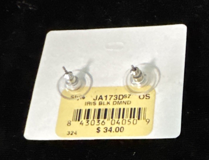 Brighton Earrings IRIS Black Midnight NWT List $34 JA173D
