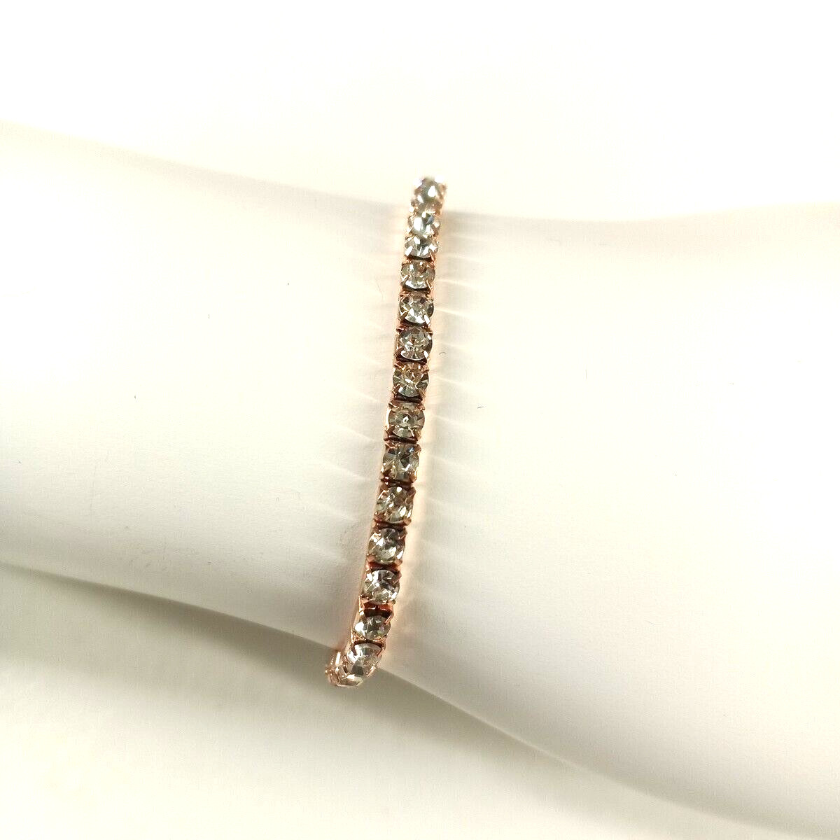 Women’s Elastic Crystal. Bracelet One Size Rose Gold Fashion Jewelry