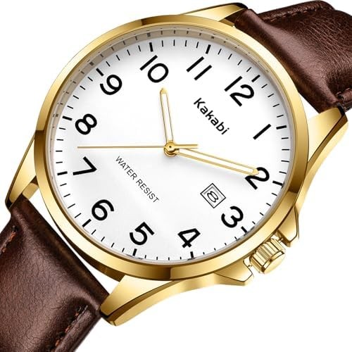 Watch for Men, Fashion Minimalist Wrist Watch Waterproof Quartz Analog Date with