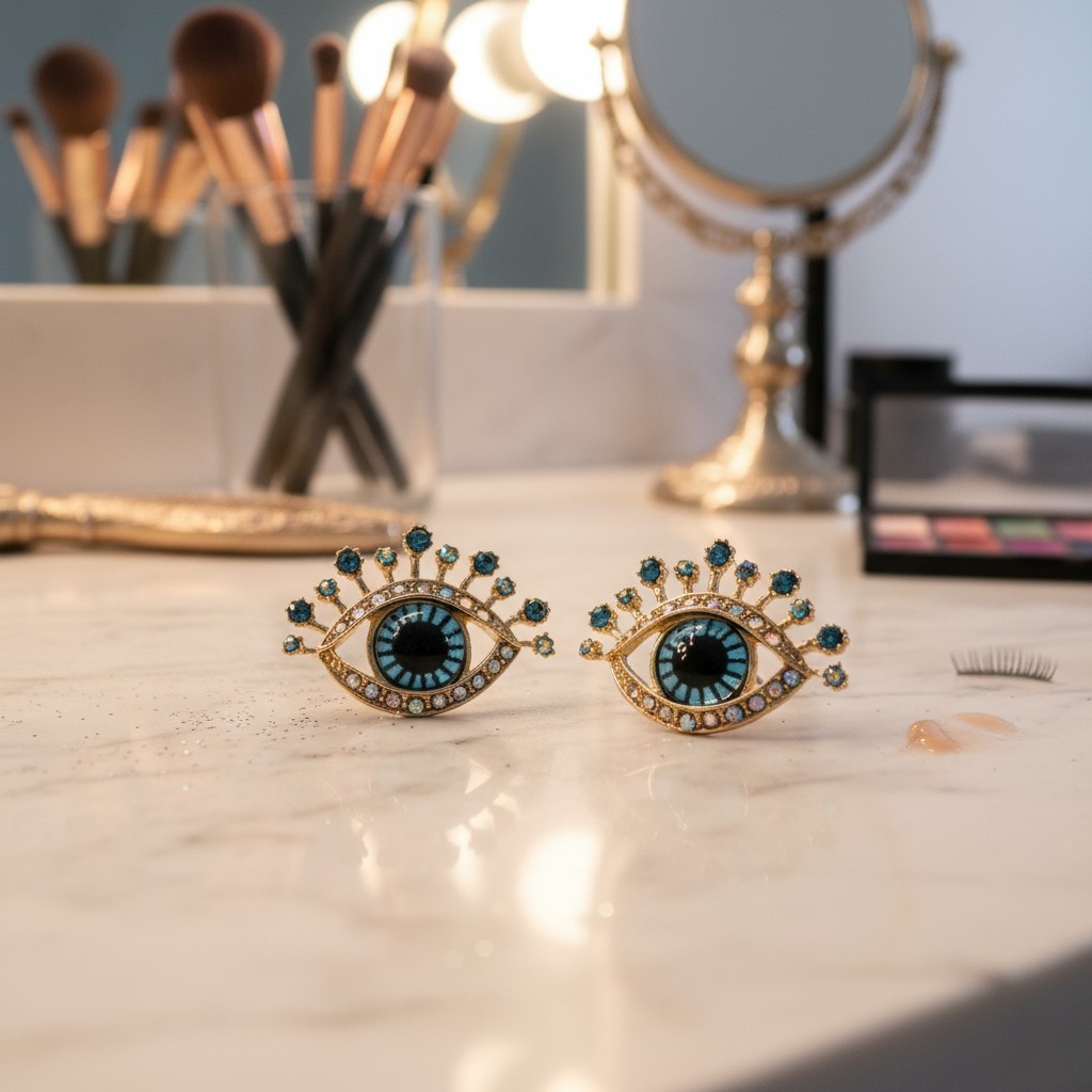 Us Seller Betsey Johnson Eye Stud Earrings