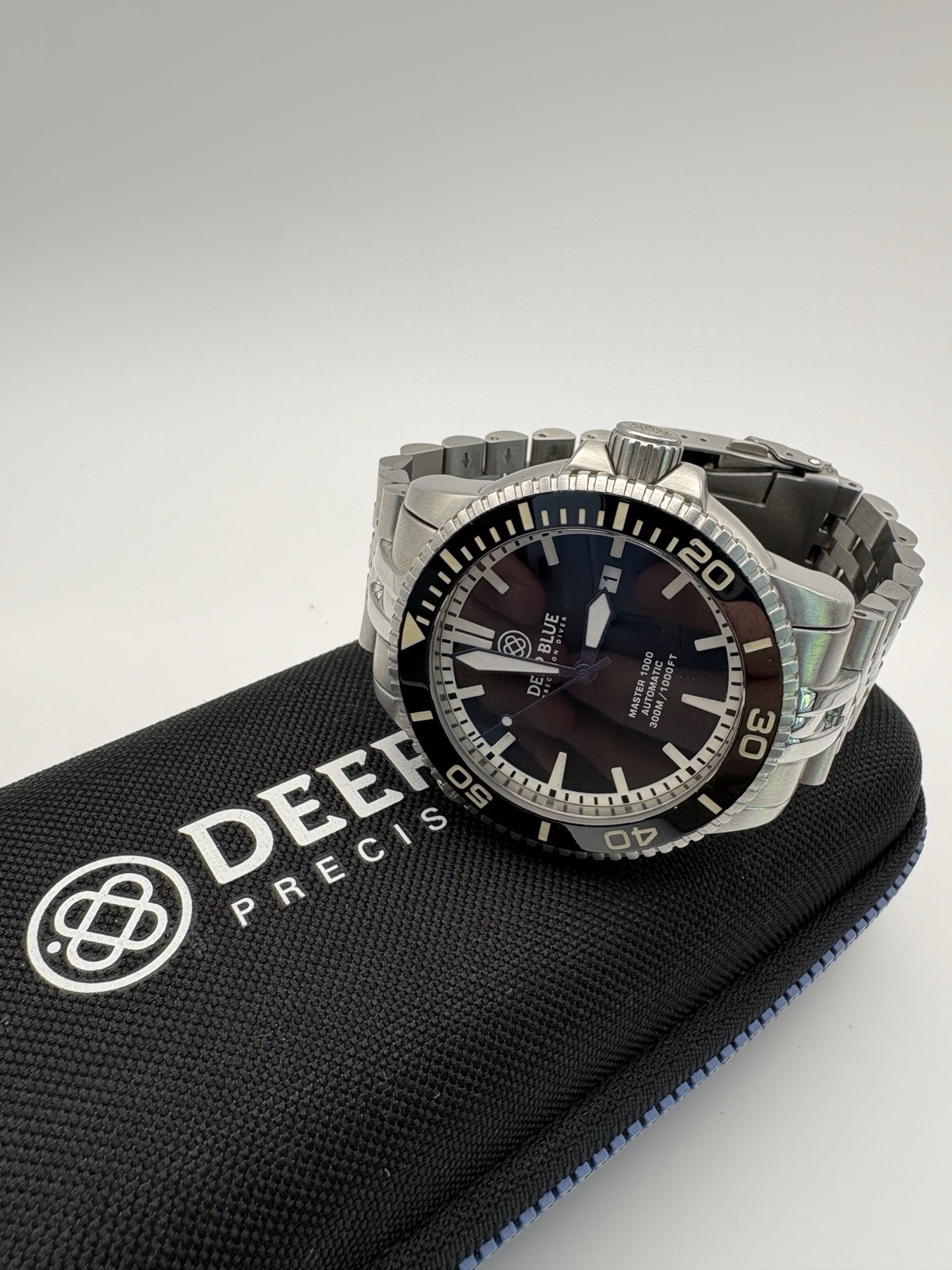 Deep Blue Precision, Men’s Diver Master 1000 Automatic Diver 44mm, 1000ft/300 m