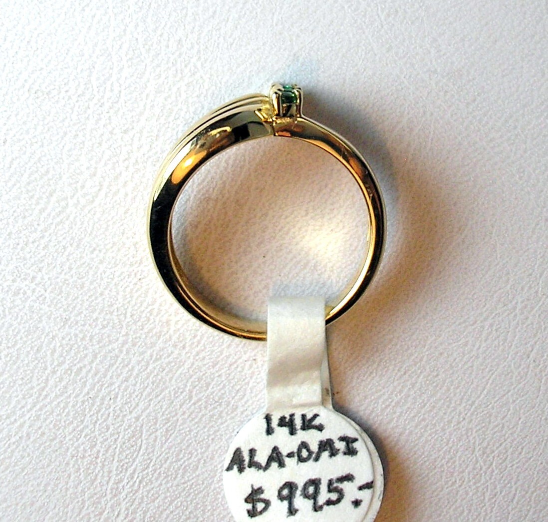 0.11 ct tw Genuine Natural Tsavorite Garnets 14K Yellow Gold Ring Was $995 Video