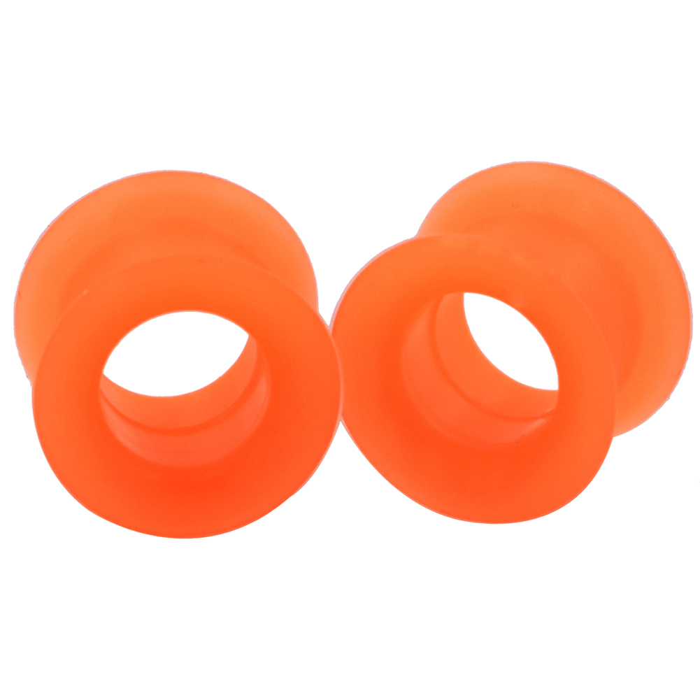 Pair Ultra Soft Silicone Ear Skin Flesh Tunnels Plugs Gauges Earskin Earlets