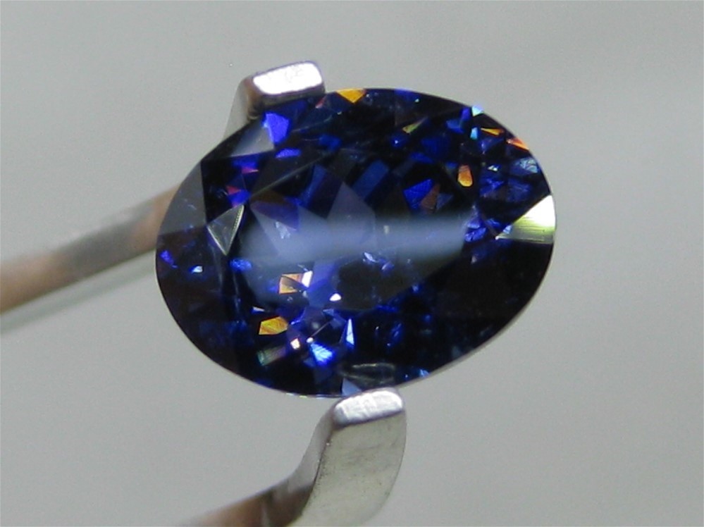 Large Rare Faceted Benitoite, 3.07 carats, with G.I.A. Lab Report