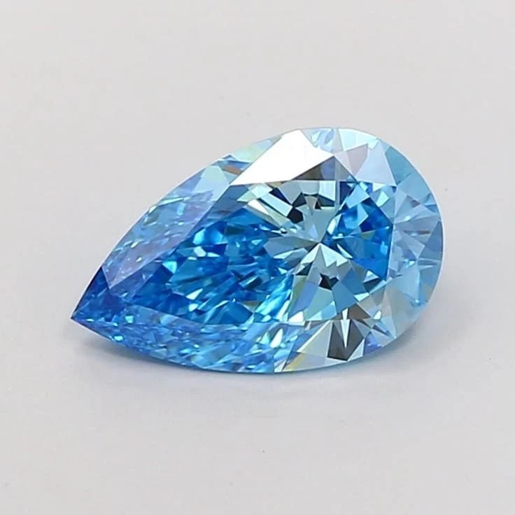 4.70 CT Natural Blue Diamond Pear Cut 10×14 MM VVS1 D Grade IDGL Certified A1