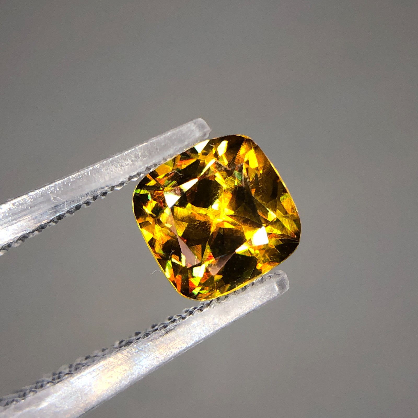 1.45 Ct Natural Full Fire Sphene Titanite | Cushion Cut Gemstone | For Jewelry