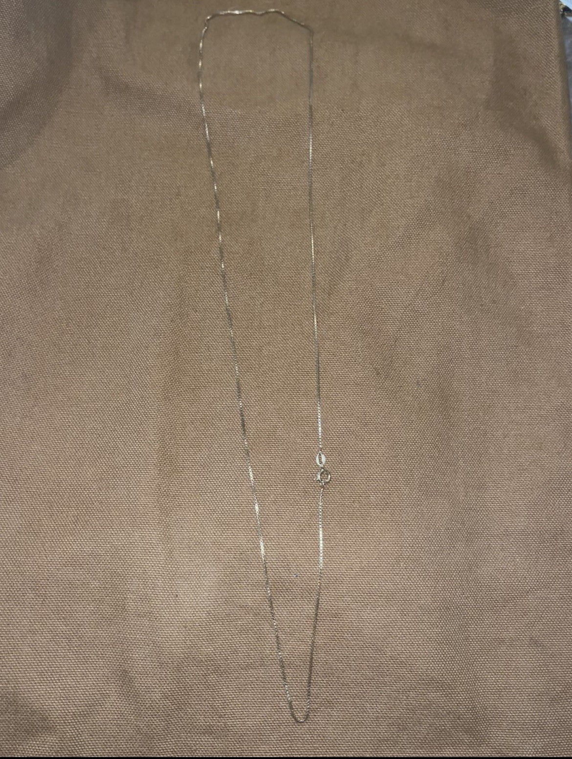 30” Box Link Sterling Silver Chain – Italy w/ Gold Overlay