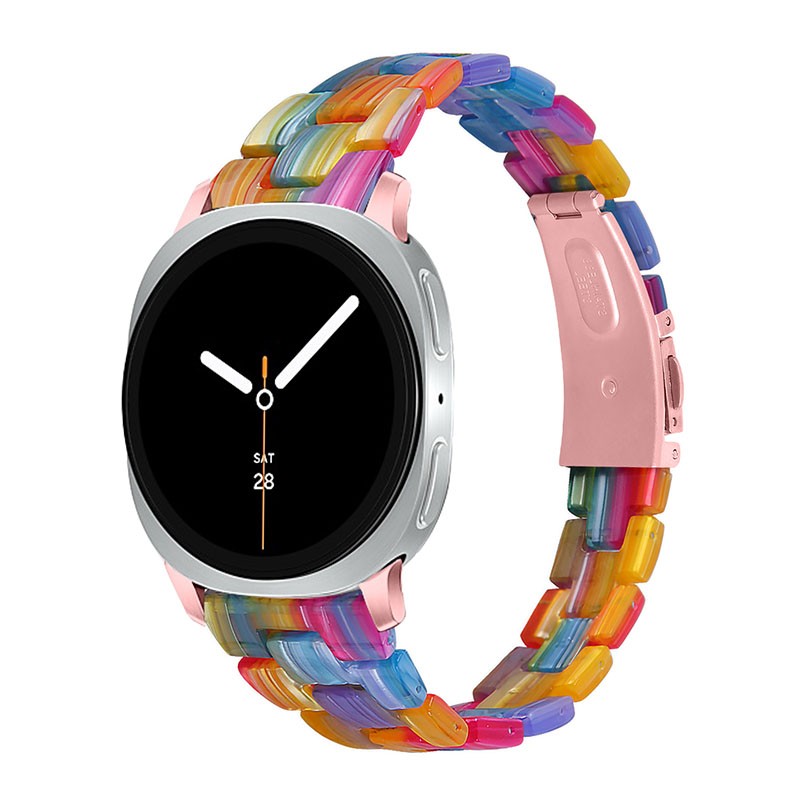 For Samsung Galaxy Watch 8/8 Classic Slim Resin Stainless Steel Watch Strap Band