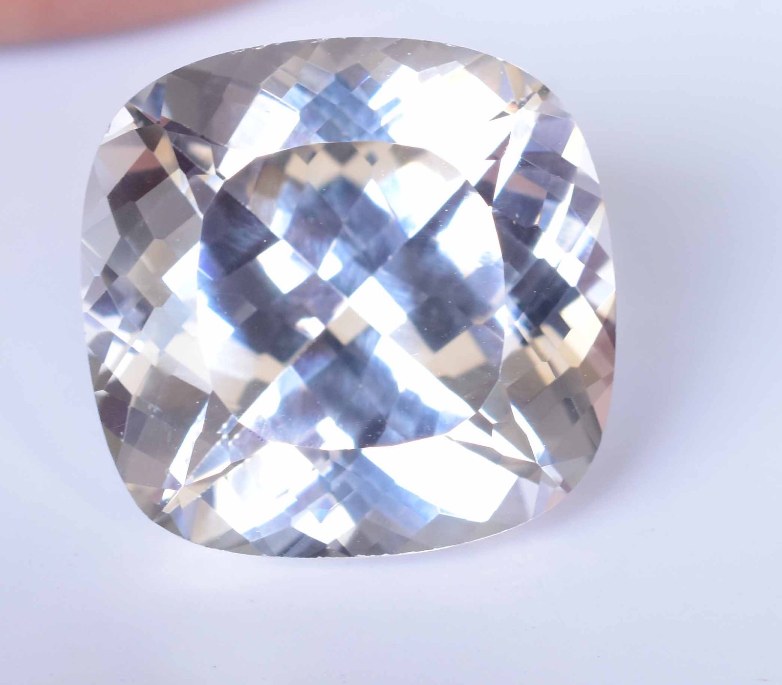 Natural 40.55 Ct White Montana Sapphire Cushion Certified Rare Loose Gemstone