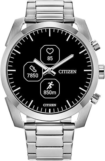 CITIZEN CZ SMART HYBRID JX201055E BLACK DIAL SILVER BRACELET MENS WRISTW G1N