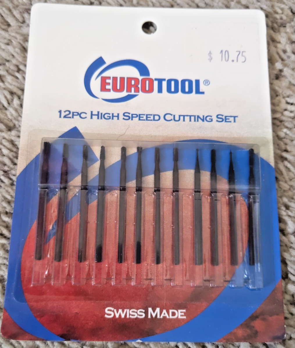 Eurotool 12 Pc High Speed Cutting Set BUR SET WAX SMALL NIP SWISS MADE