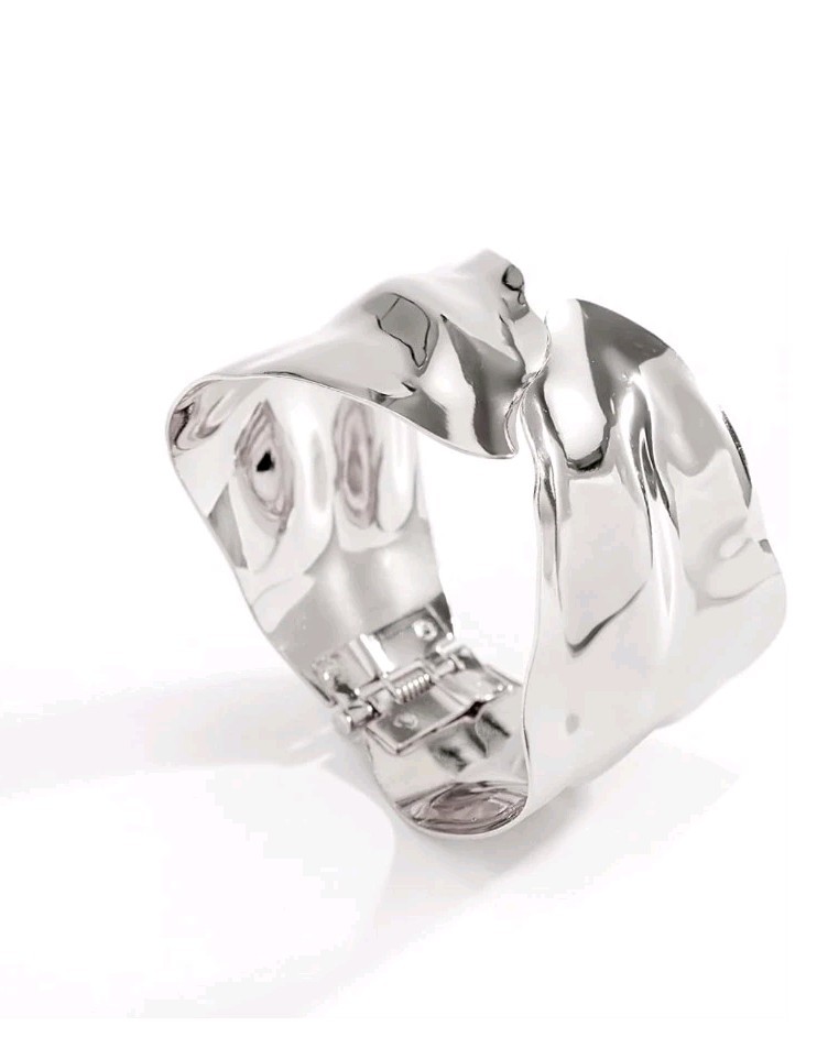 Geometric Wide Bracelet Women Multilayer Bangle Punk Cuff Wrap Hip Hop Band