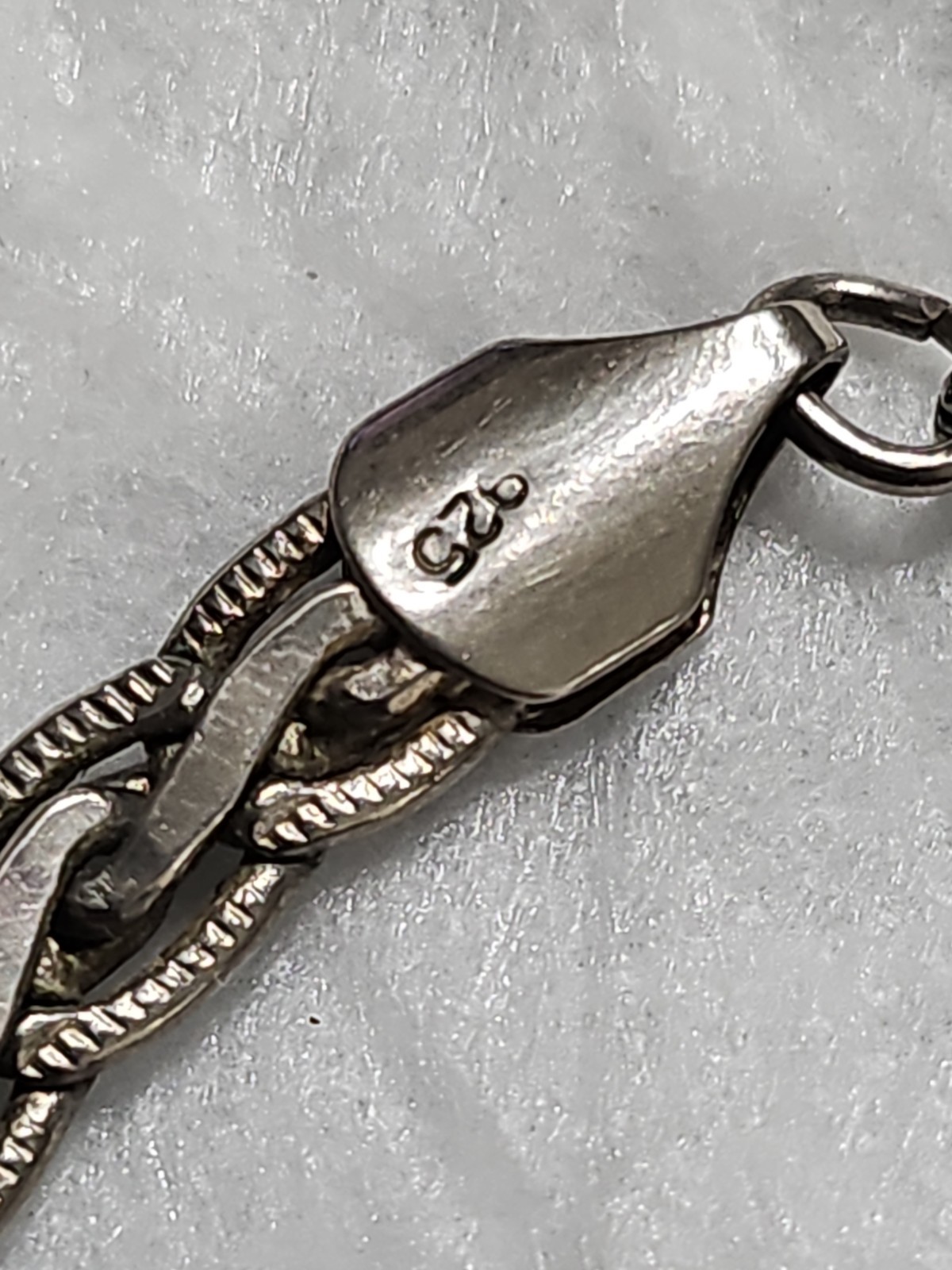Vintage Italy 925 Sterling Silver Braided Wheat Chain Necklace Heavy 33.9g 20″