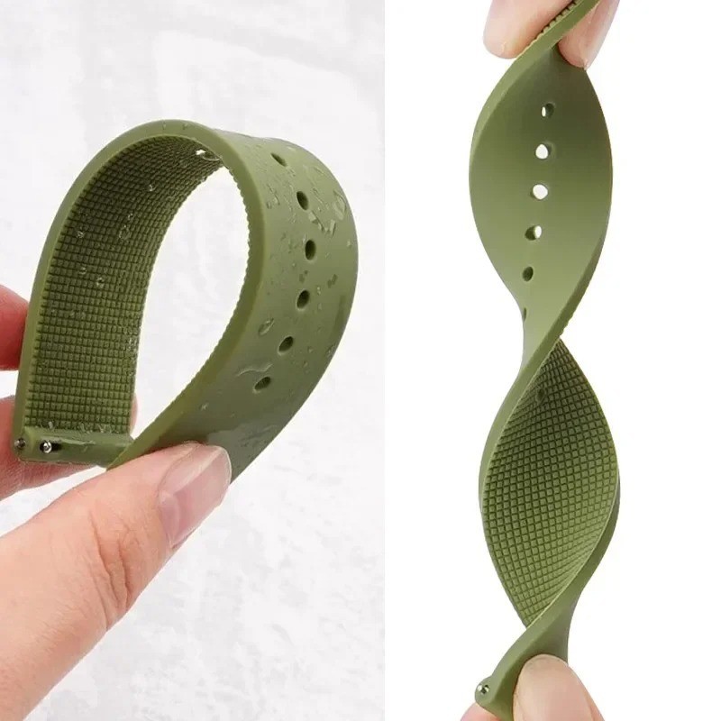 Silicone Watch Strap 14mm 16 18 19 20mm 21 22mm 24mm Waterproof Soft Rubber Band