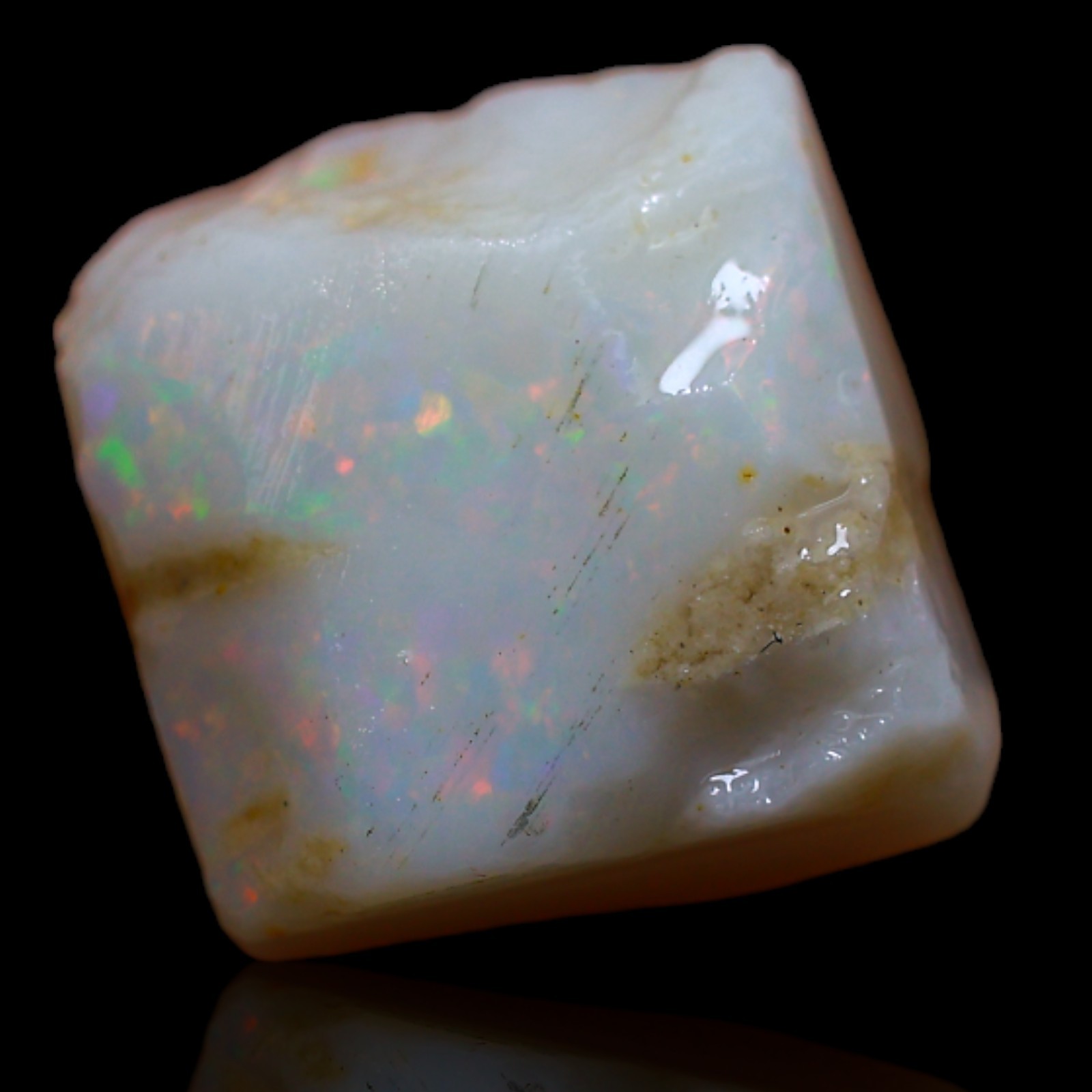 6.90 Cts Fire Opal Handcrafted Gemstone Jewelry Making Rough Natural 11x11x6 mm