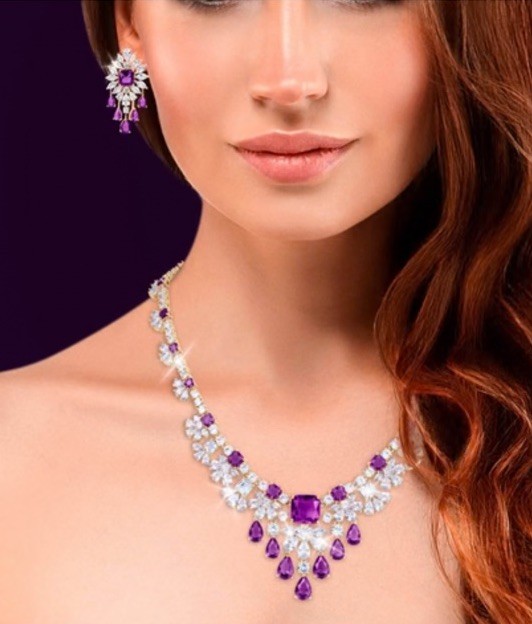 Daniel Steiger NEW Gold Plated Stormy Haze Collection Necklace &Earrings $578.