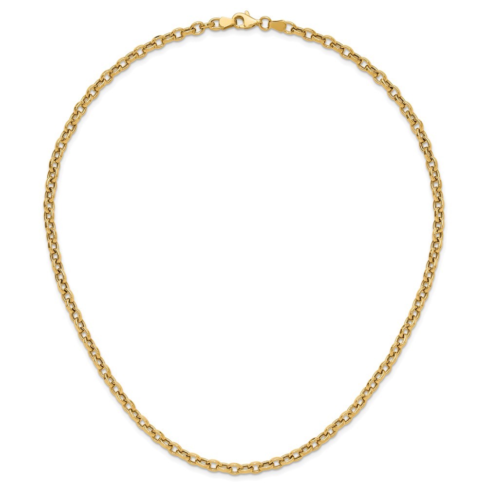 14k Yellow Gold Polished Link Necklace 17.5″ for Women 7.83g