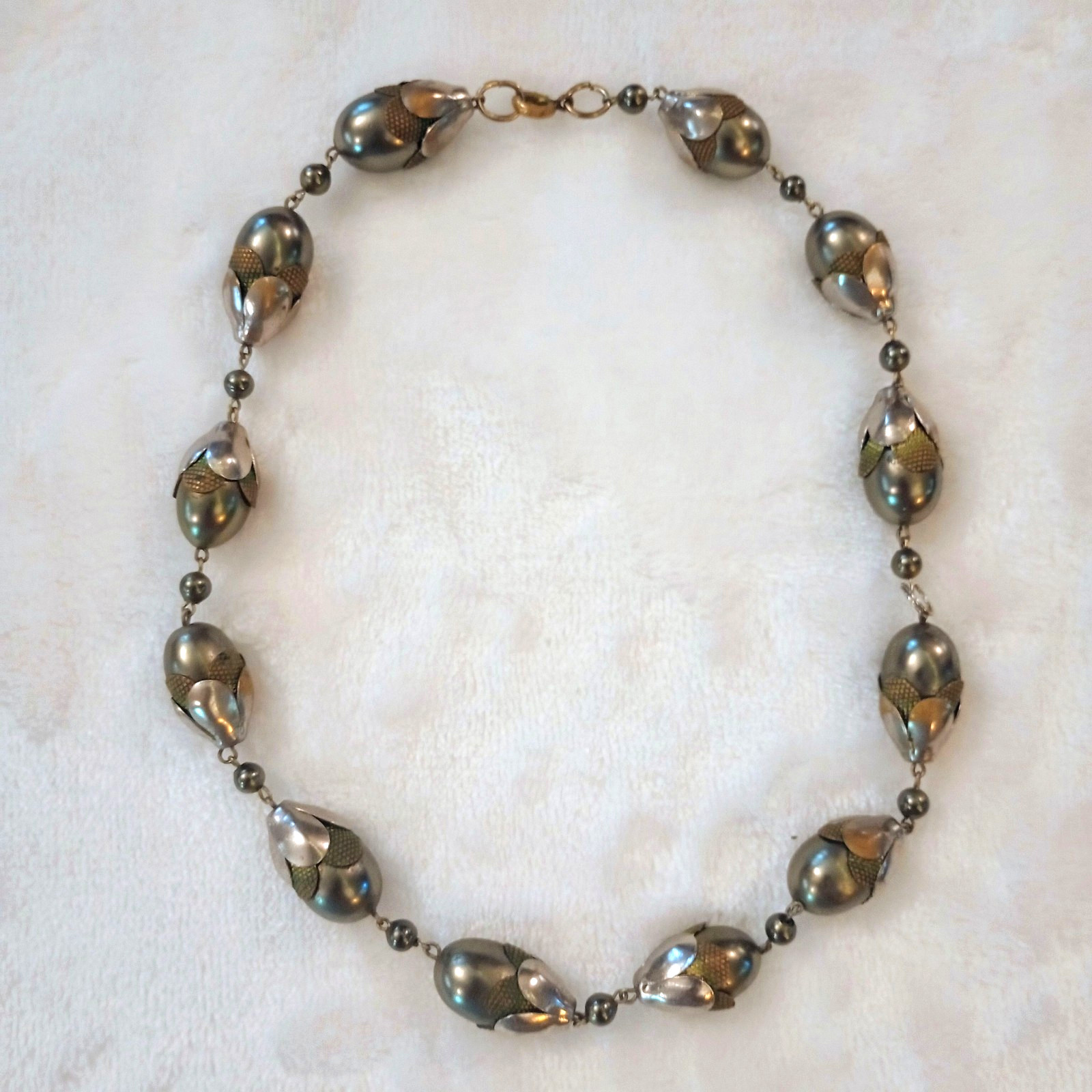 Vintage Art Deco NECKLACE Machine Age Botanical German Modernist J.Bengel School