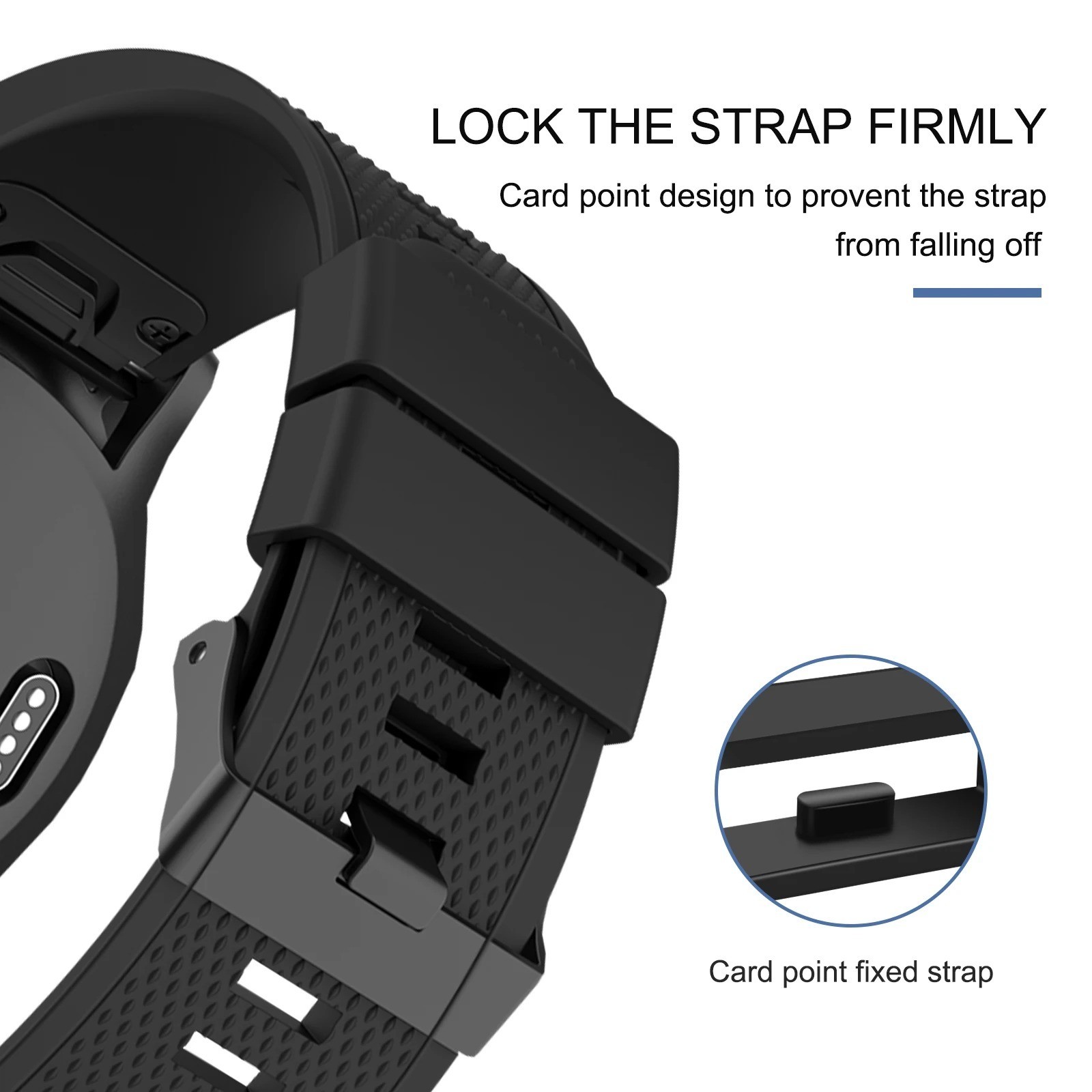 10-Pack Silicone Watch Strap Band Hoop Loop Retainer Buckle Holder Ring Keeper