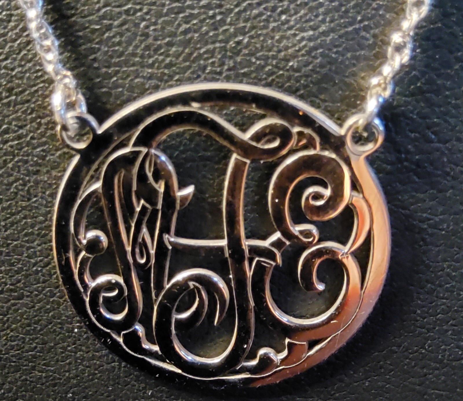 Sterling Sliver Handmade Monogram Personalized Necklace