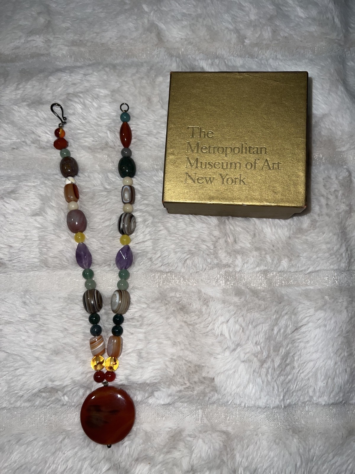 Vintage Metropolitan Museum Multiple Gemstone Necklace