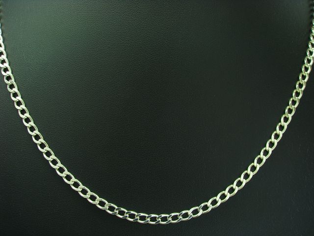 925 Sterling Silver Curb Chain / Real Silver / 65.5cm / 16.8g