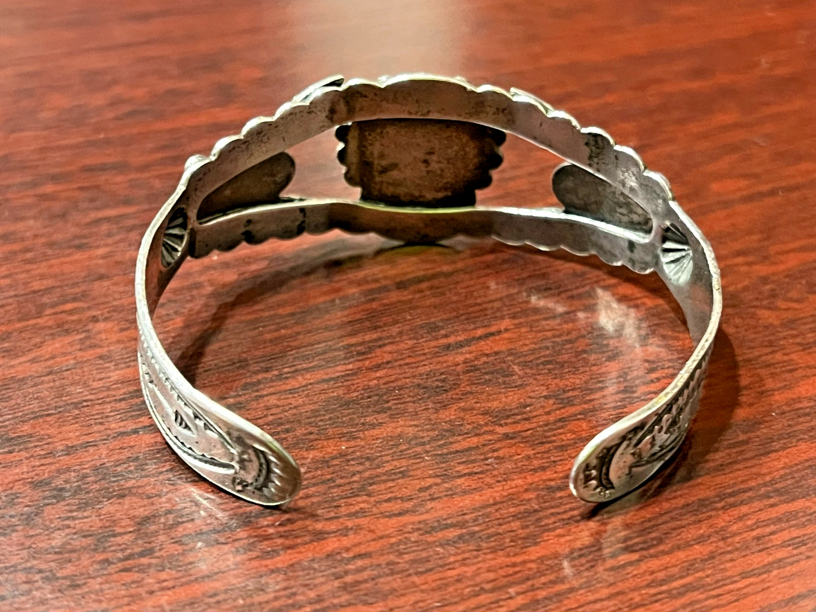 Vtg. Bell Trading Sterling Silver Turquoise Cuff Bracelet 6.5″ 20.1 Grams