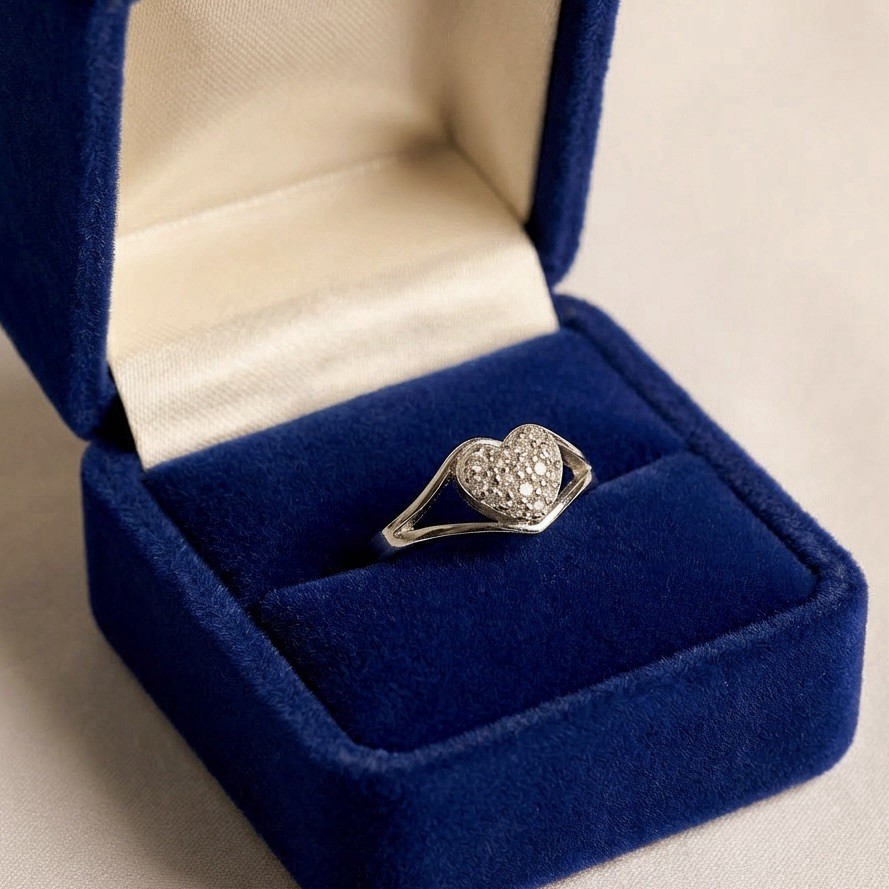 Silver -Plated Stainless Steel Luxury Ring Adjustable – NON TARNISH BOND (83)