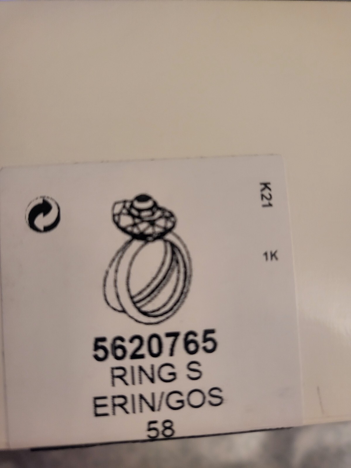 Swarovski 5620765 Anello Numina Taglio Pear Size 58
