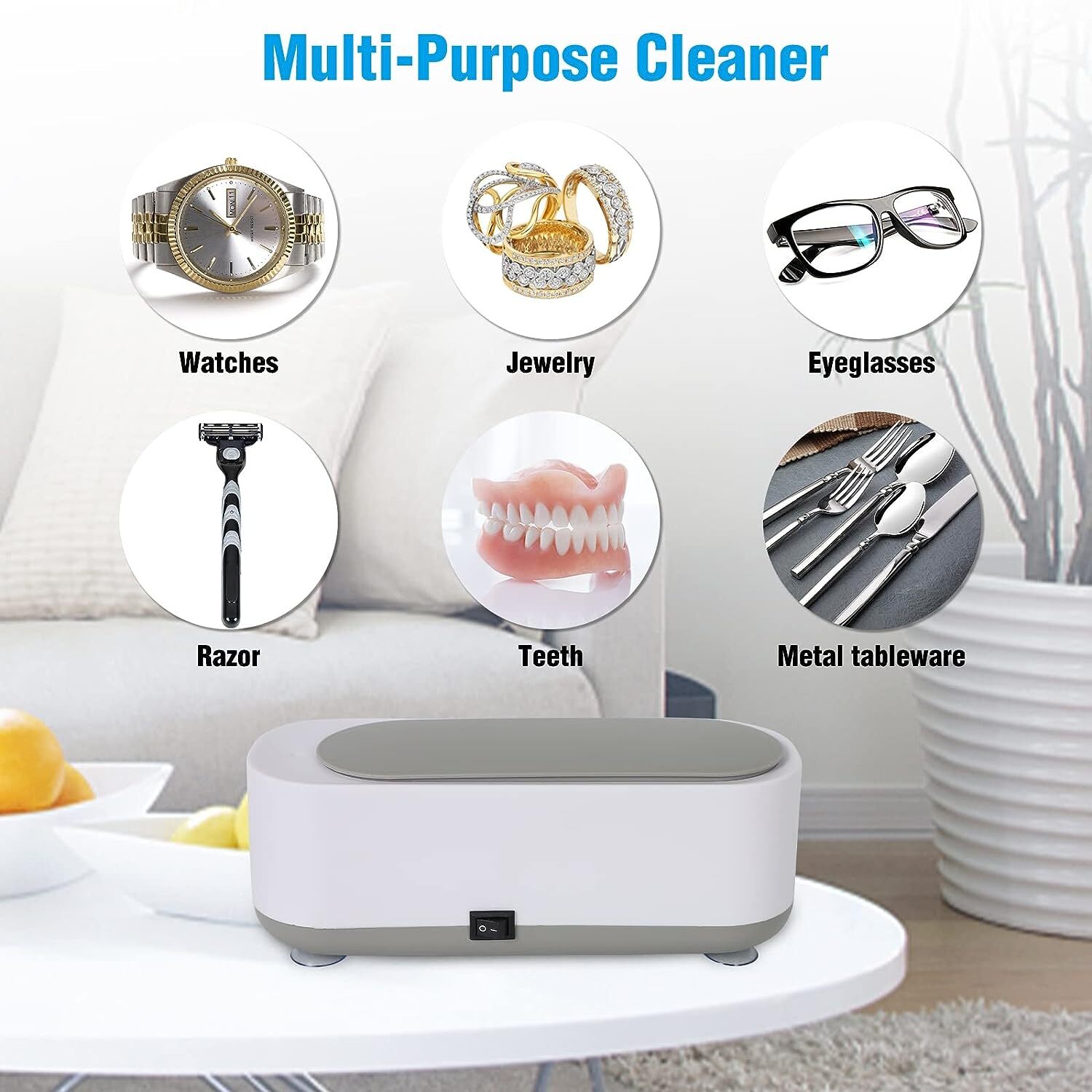 Ultrasonic Jewelry Cleaner Denture Glass Watch Ring Bath Tank Cleaning Machine