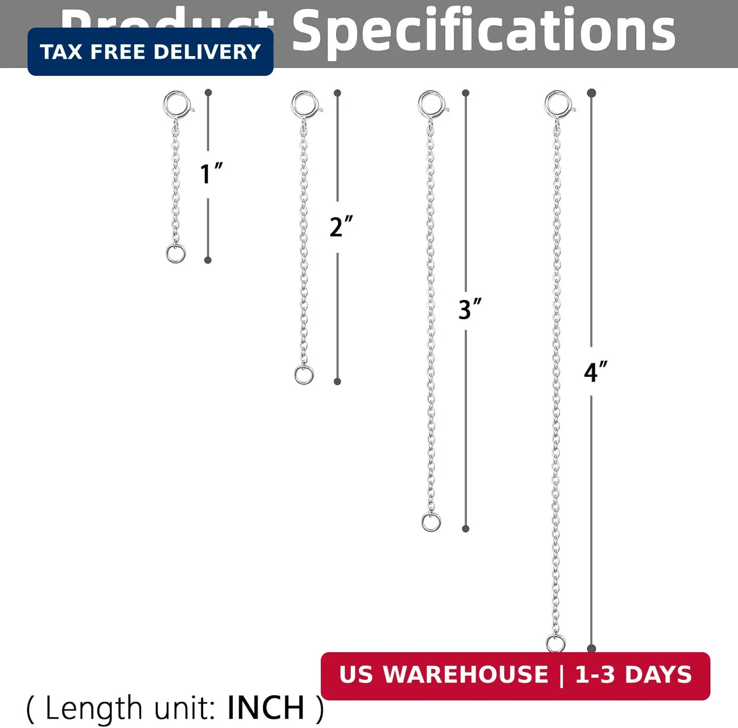 925 Sterling Silver Necklace Extender Silver Chain Extenders for Necklaces Brace