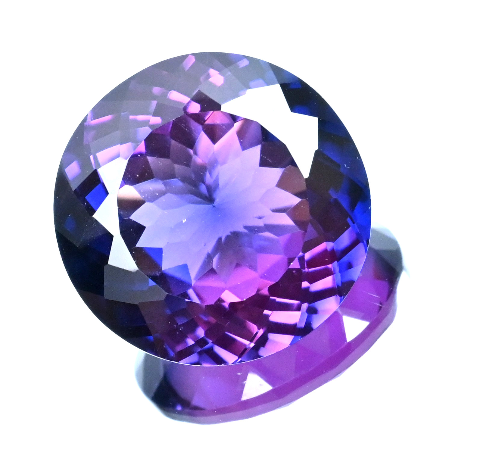 44.40 Ct Natural Boysenberry Sapphire Round Certified Flawless Loose Gemstone