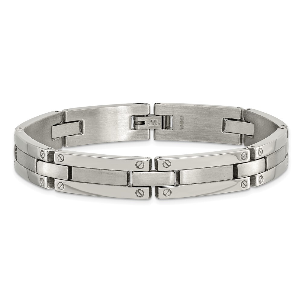 Chisel Stainless Steel Brushed and Polished 8.5 inch Link Chain ; 8.5 inch