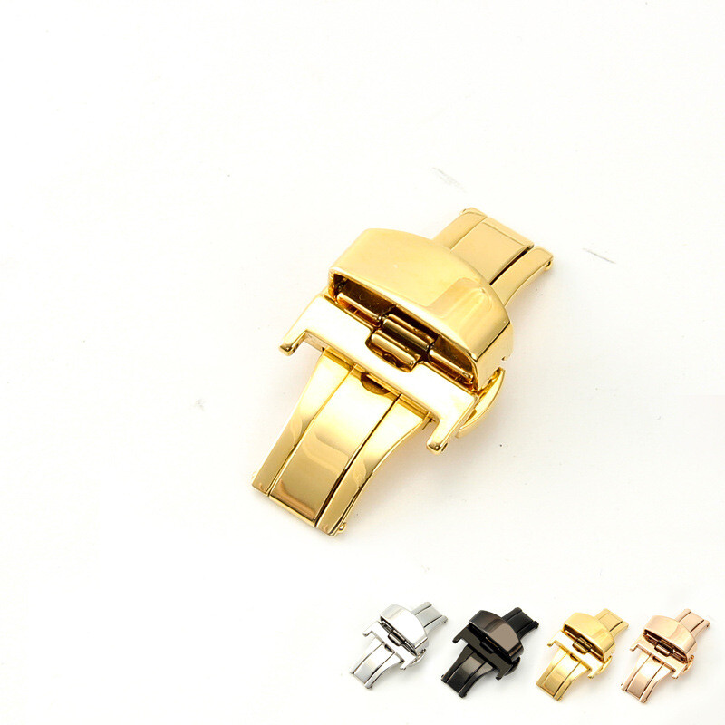 Stainless steel butterfly clasp watch buckle High-grade clasp 14 16 18 20 22mm